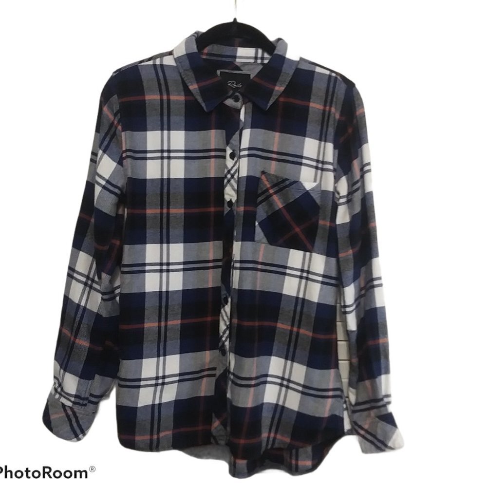 Rails Hunter Soft Plaid Flannel Button Down Shirt… - image 1